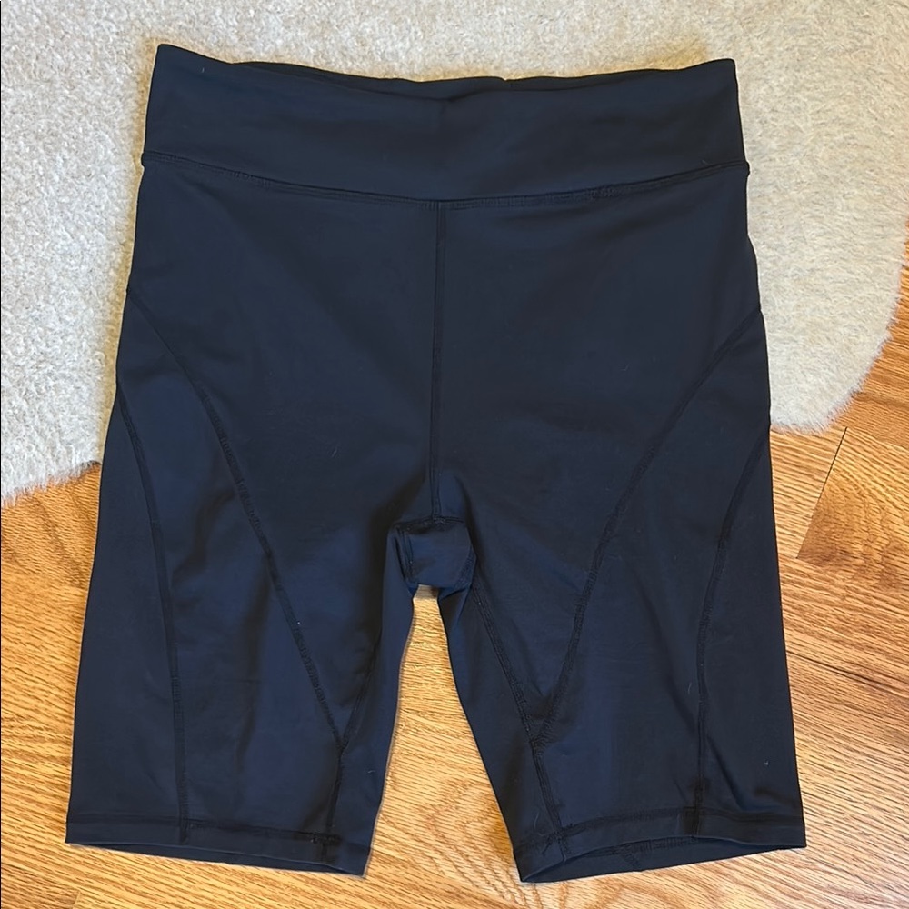 Free People Black Bike Shorts with Compression Fit